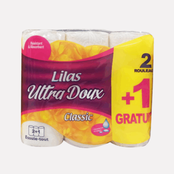 Essuie-tout Ultra Doux Classic 2+1 Gratuit Lilas